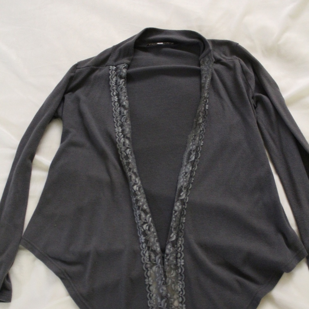 Gray long sleeve sweater